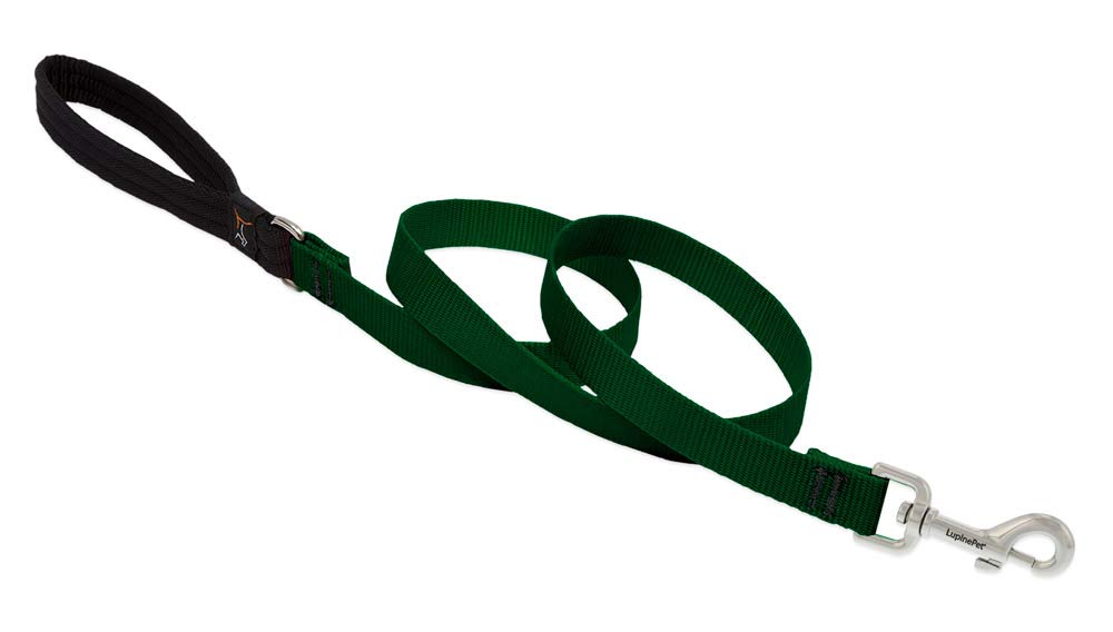 Dog Leash By Lupine In 3/4' Wide Green 6-Foot Long With Padded Handle