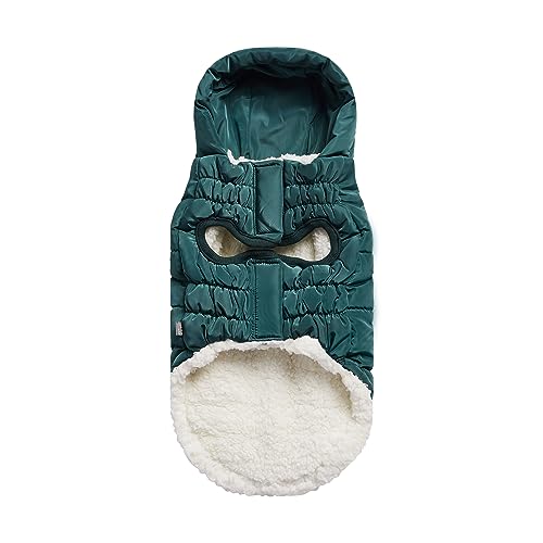 Gf Pet The Elasto-Fit Puff Parka - Ultra-Warm Insulated Dog Jacket For Dogs | Weather-Resistant | Stylish Winter Coat For Pets | Adjustable Fit Dog Outerwear - 3Xl, Teal