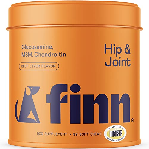 Finn Hip And Joint Supplement For Dogs  Glucosamine, Chondroitin & Msm For Joint And Mobility Support  With Turmeric, Bioperine 