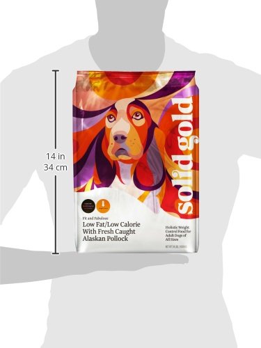 Solid Gold Healthy Weight Management Dry Dog Food for Adult & Senior Dogs - With Pollock, Whole Grain & Probiotics for Gut Healt