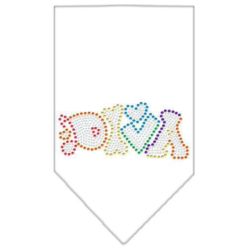 Mirage Pet Products 67-97 SMTQ Technicolor Angel Rhinestone Turquoise Print Bandana, Small