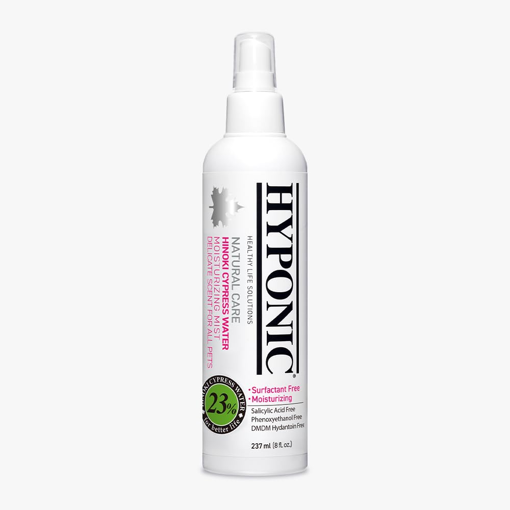 HYPONIC Hypoallergenic Hinoki Cypress Moisture Detangling Mist Spray for All Pets (Delicated Scented, 8.01 oz) - Conditioner, De