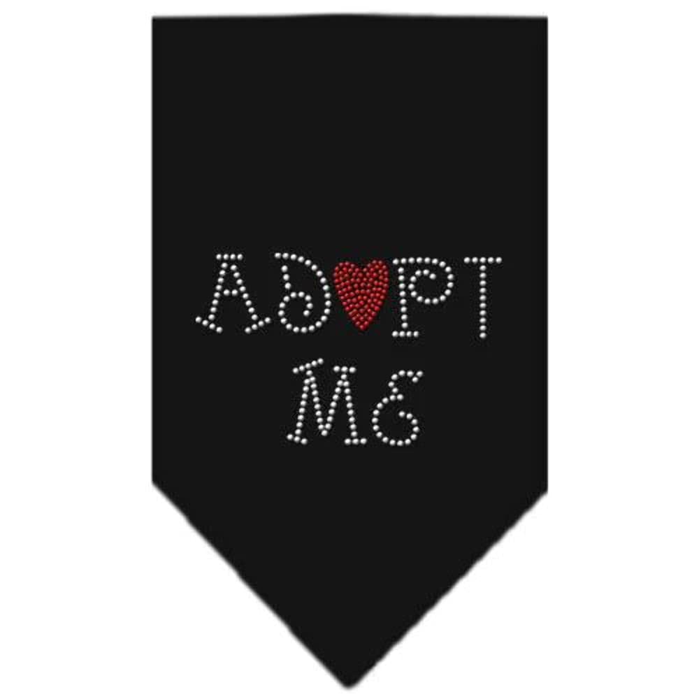 Pet and Dog Bandana Rhinestone, "Adopt Me" Cocoa Large