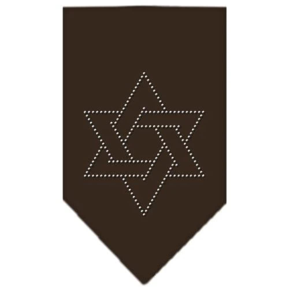 Mirage Pet Products Star of David Rhinestone Bandana, Large, Purple