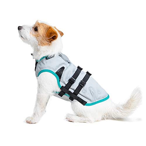 Suitical Dry Cooling Vest For Dogs | Canine Cooling Vest For Hot Weather | Dog Cool Down Jacket | Machine Washable | S | Neck To Tail 14”- 20” | Chest 22-28” Around | Neck Circumference 18” | Silver
