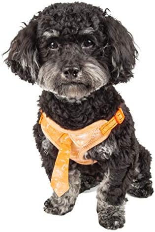 Pet Life  Bonatied Mesh Reversible And Breathable Adjustable Dog Harness W/ Designer Neck Tie, Orange  Xsmall