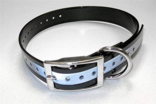 Grain Valley Dog Supply 1&quot; Universal Reflective Collar Black