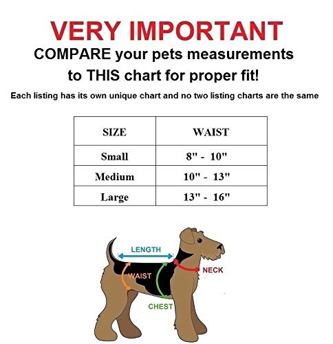 Dog Puppy Funny Diaper Belly Band Male Boy For Small Breeds (Brown Bear, S - Waist 8'' - 10'')