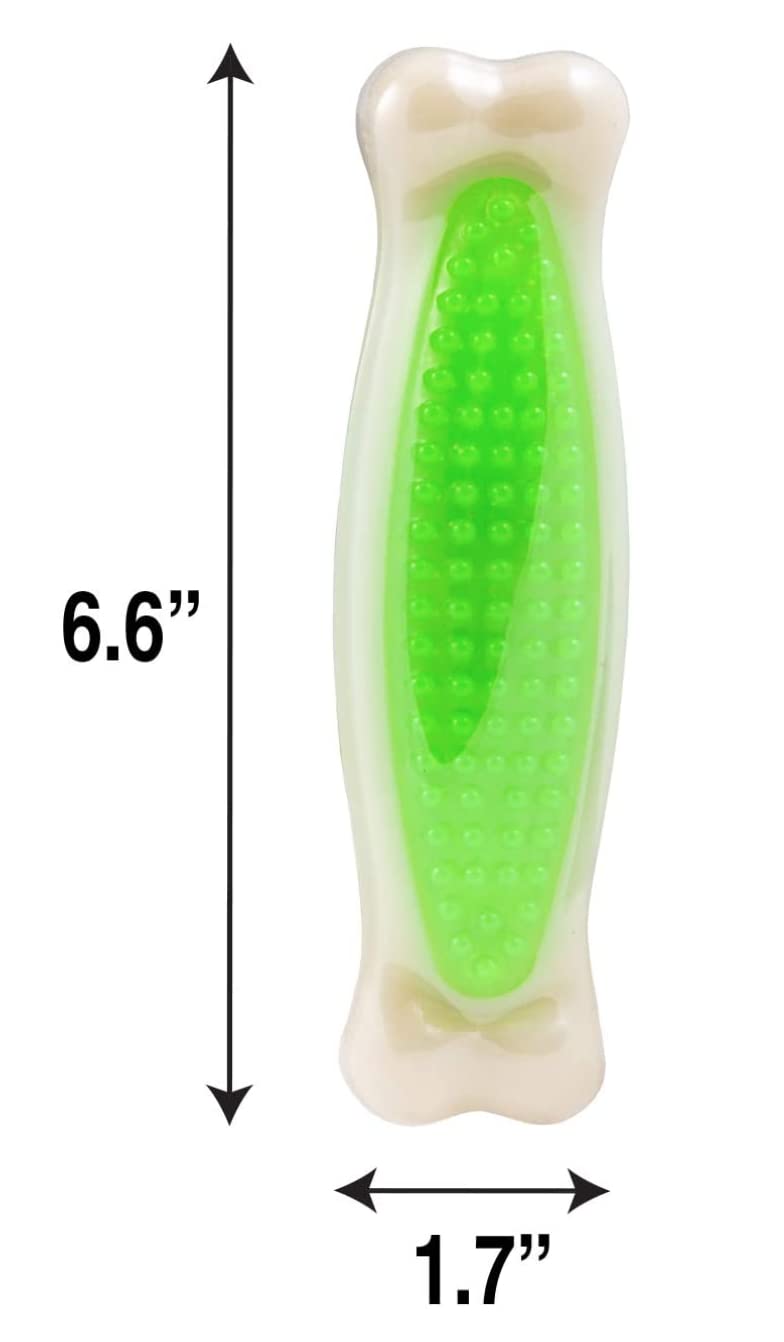 Hartz Chew 'N Clean Tuff Bone Bacon Scented Dental Dog Chew Toy - Large