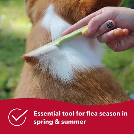 Coastal Pet Safari Double Row Comb - Helps Dry Skin - For Flea Prevention And Detection In Pets With Short And Long Hair