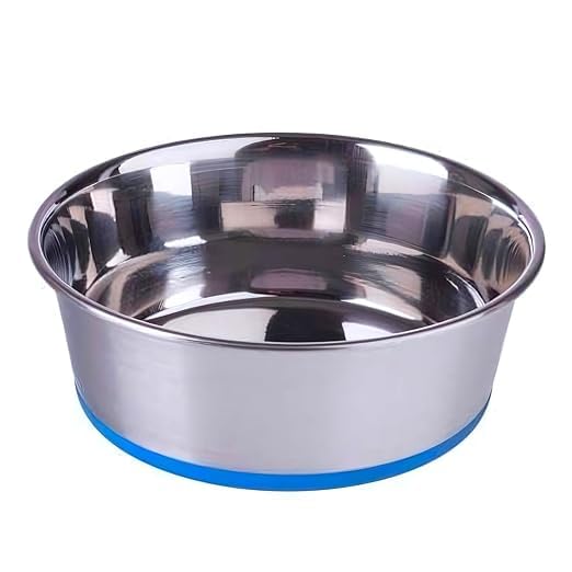 Pet & Vet Store HeavyDuty Stainless Steel Dog Bowl With NonSlip Rubber Base  1600Ml