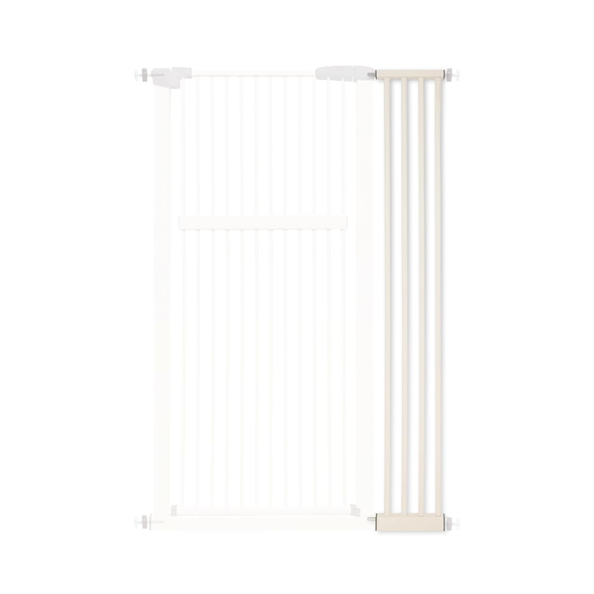 Lumizone Extra Tall Pet Gate 55.12'' High Pressure Mounted 8.27'' Wide Extension kit 1.37'' Gap (8.27'', Cream White)