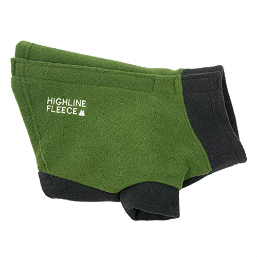 Doggie Design Highline Fleece Dog Coat Two Tone Green (Size 20)