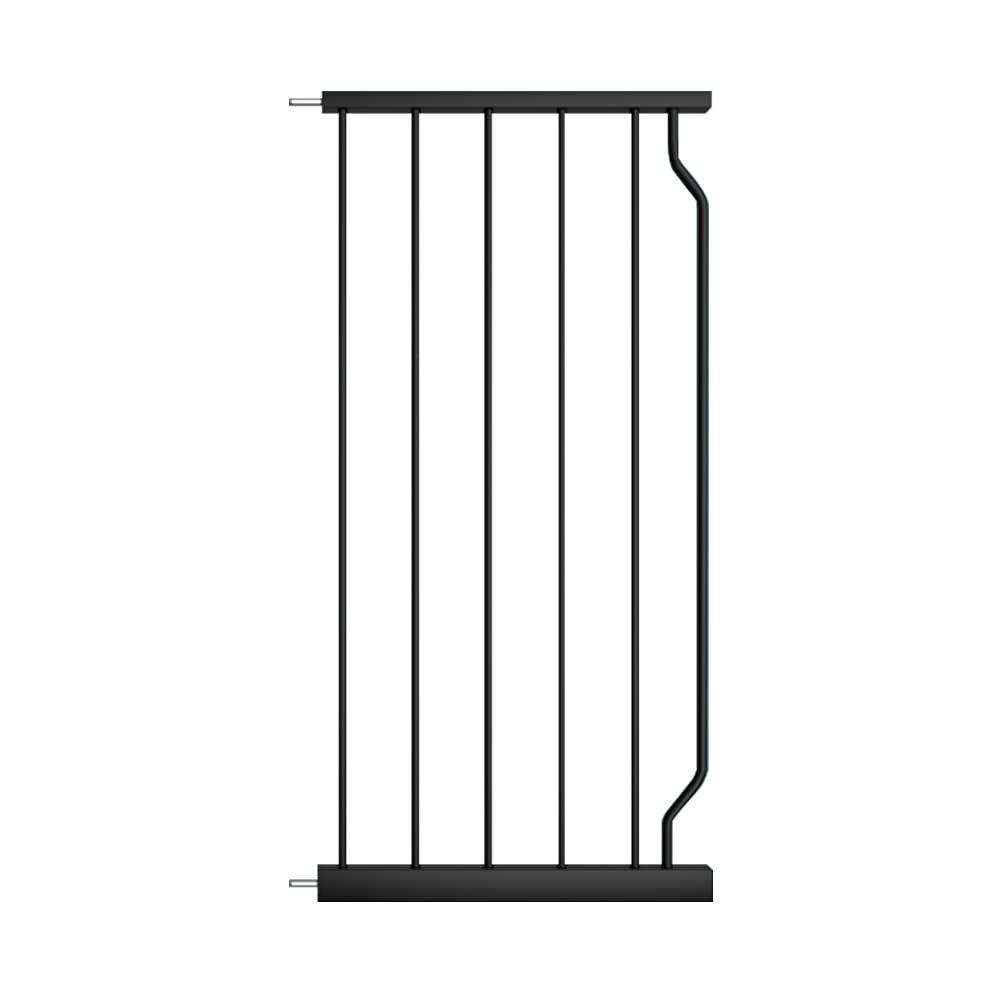 WAOWAO Baby Gate 14.17'' Extra Wide Pressure Mounted Walk Through Swing Auto Close Safety Black Metal Toddler Kids Child Dog Pet