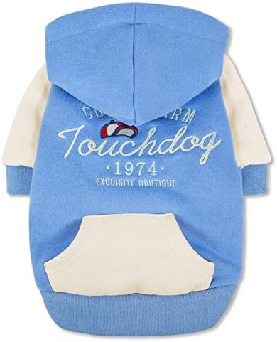Touchdog Heritage Softcotton Fashion Dog Hoodie  Xlarge/Blue