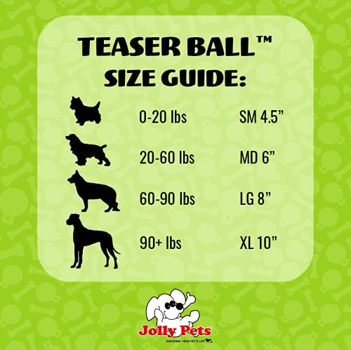 Jolly Pets Teaser Ball Dog Toy, Extra Large/10 Inches, Blue (1510 Bl)