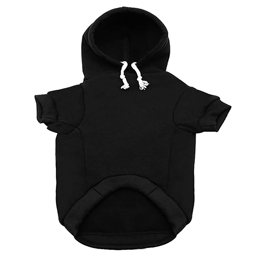 Security Dog Hoodies Dog Clothes Apparel Winter Sweatshirt Warm Sweater Cotton Puppy Small Dog Hoodie For Small Dog Medium Large Dog Cat (Black, M)