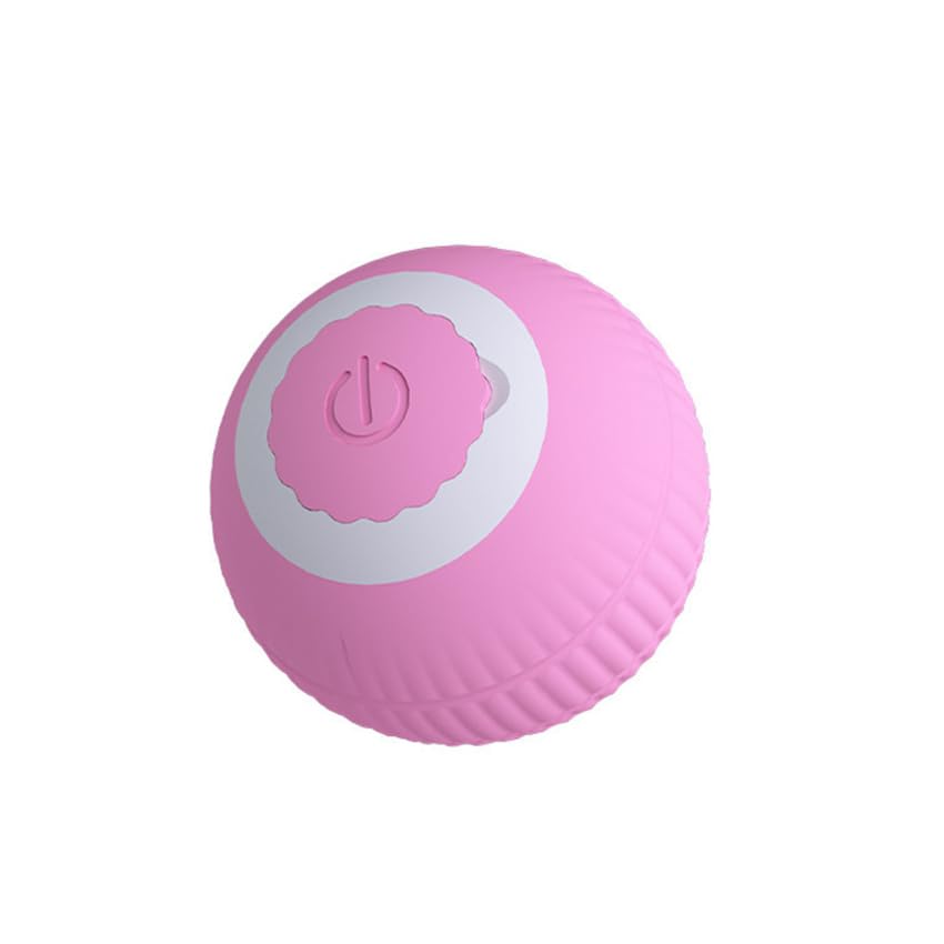 Smart Led Cat Toy - Electric Self-Rolling Interactive Teaser Ball, Small Pet Exercise & Activity (Pink)