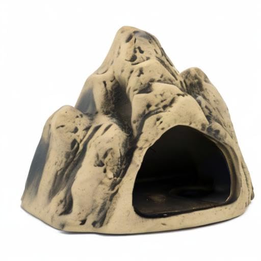 Alegi Aquarium Ceramic Decoration Mountain, Cave Rock For Cichlids, Betta Fish Tank (Mountain)