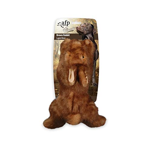 All For Paws Brown Rabbit Pet Plush Toys, Dog Squeaker Toy, Large