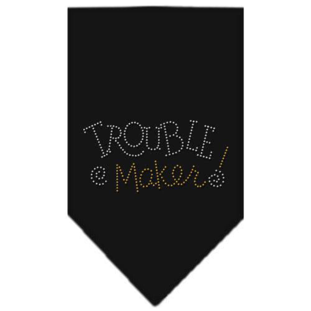 Mirage Pet Products Trouble Maker Rhinestone Bandana, Large, Cocoa
