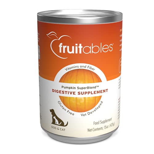 Fruitables Pumpkin Digestive Supplement | Made With Pumpkin For Dogs | Healthy Fiber Supplement For Pet Nutrition | 15 Ounces
