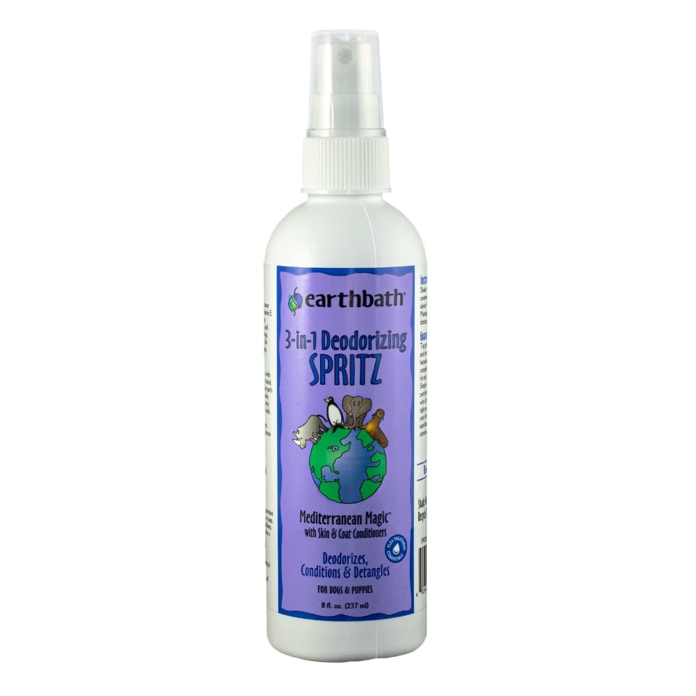 Earthbath Deodorizing Spritz - Skin And Coat Conditioner, Keep Your Dog'S Coat Feeling Soft And Tangle Free, Made In Usa - 8 Fl Oz