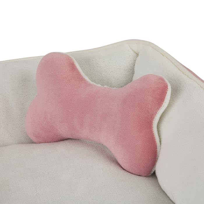 Everyyay Essentials Dog Bed Bundle, 36'' L X 30'' W X 6.5'' H, Large, Pink