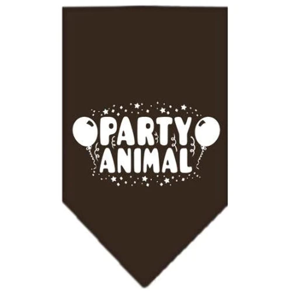 Pet and Dog Bandana Screen Printed, "Party Animal" Purple Large