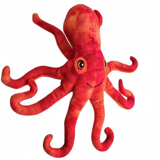 Snugarooz Olivia The Octopus – Soft Durable Plush Dog Toy With Repair Patch - Squeaker Crinkle – Ideal For Medium To Large Dogs
