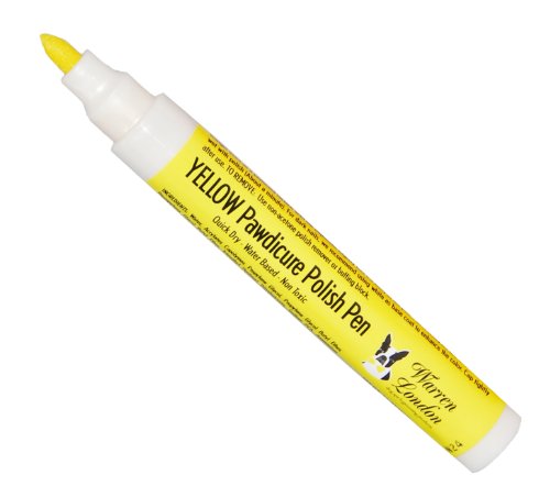 Warren London Pawdicure Dog Nail Polish Pens | Made In Usa | Quick Dry, Low Odor, Non-Toxic Dog Accessories | Ideal For Dog Birthday, Dog Costume | 13 Colors | Yellow