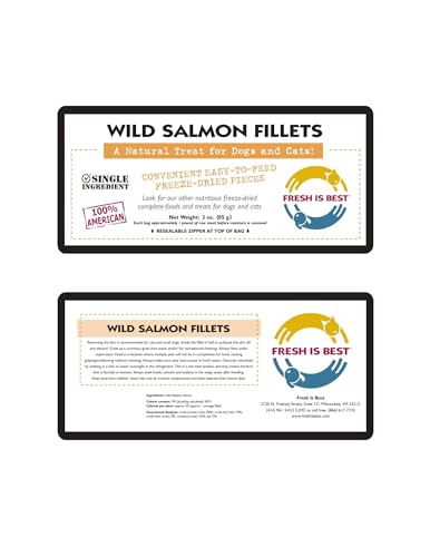 Fresh Is Best - Freeze Dried Healthy Raw Meat Treats for Dogs & Cats - Wild Salmon Fillets