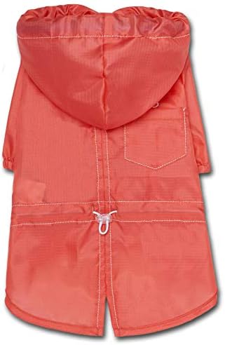 Touchdog Splitvent Designer Waterproof Dog Raincoat Large/Red