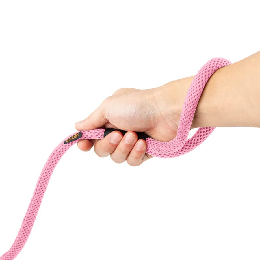Gooby Mesh Leash for Small Dogs - 4 FT Breathable Polyester - Pink - Model 10017-PNK-ONE
