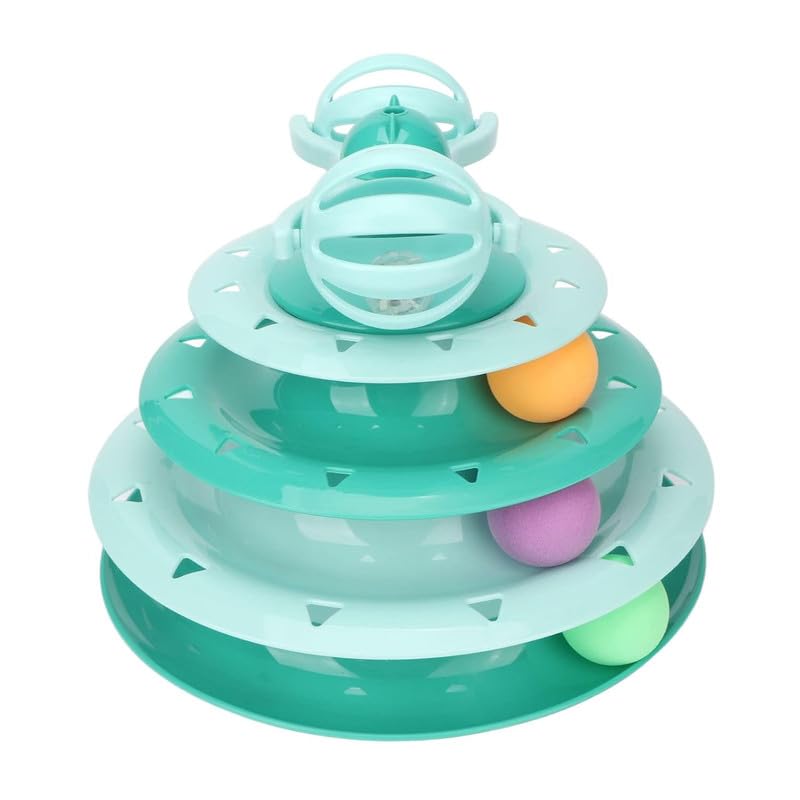 Dog Trust Cat Turntable Ball, Cat Toy Roller Detachable Interactive Exercise Scratch Resistant Food Grade Pp For Indoor For Kitt