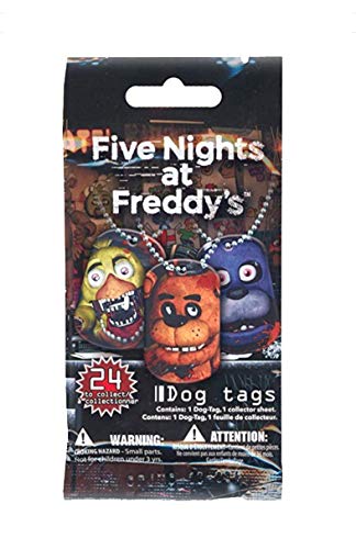 Five Nights at Freddy's Officially Licensed Dog Tags Necklace Mystery Pack Contains 1 Random Dog Tag Necklace