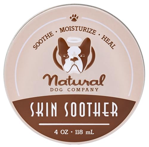 Natural Dog Company Skin Soother, 4 Oz Tin, Allergy And Itch Relief For Dogs, Dog Moisturizer For Dry Skin, Dog Lotion, Ultimate