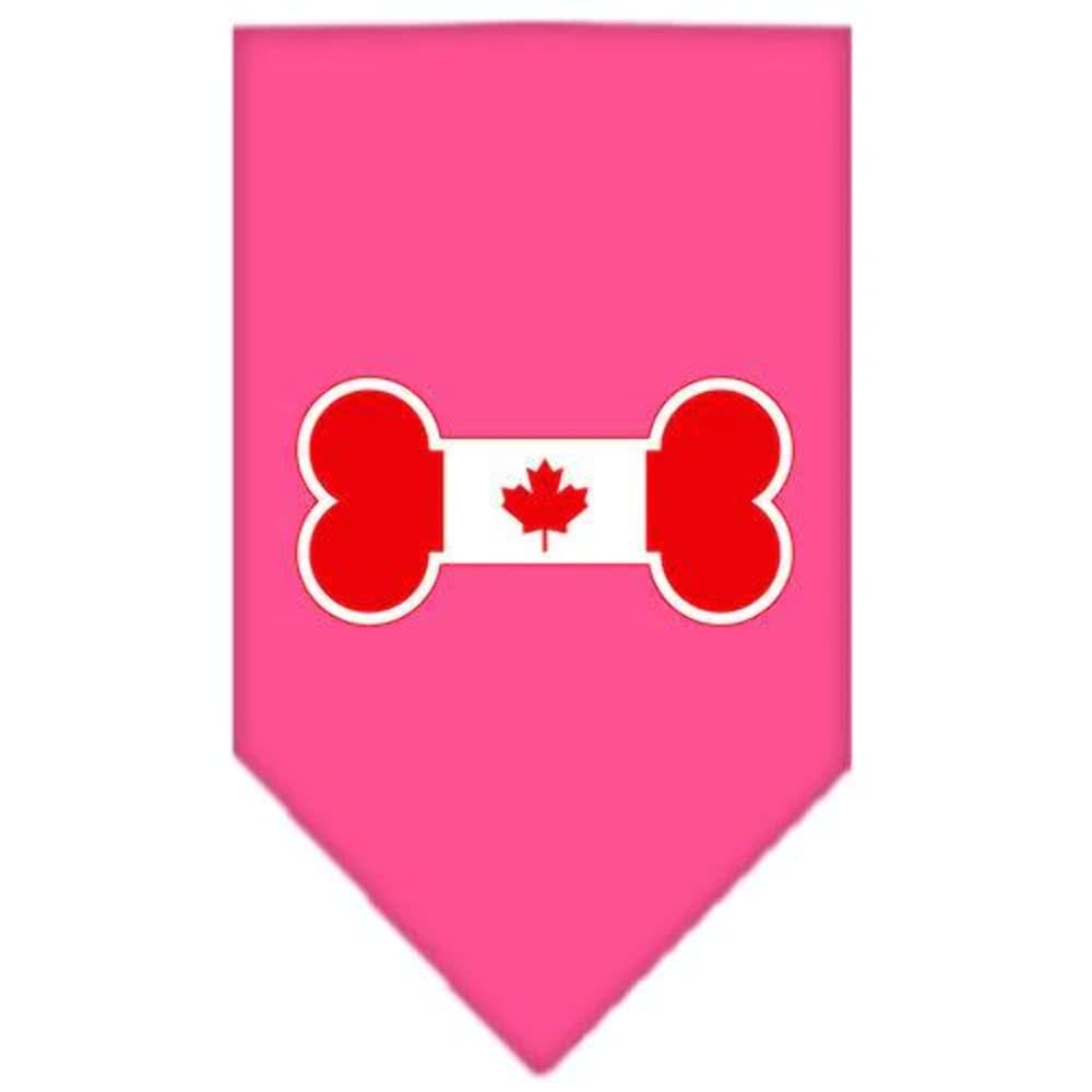 Mirage Pet Products Bone Flag Canadian Screen Print Bandana for Pets, Large, Grey