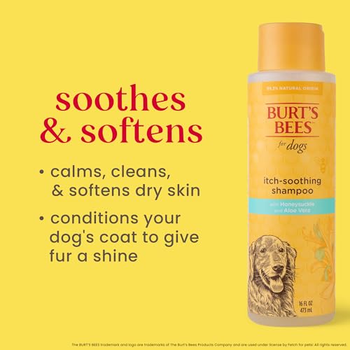 Burt'S Bees For Pets Itch Soothing Shampoo With Honeysuckle, 95% Natural Origin Formulas, Dog Shampoo For Itchy Dogs, Dog Shampoo Itchy Skin Relief, 16 Oz