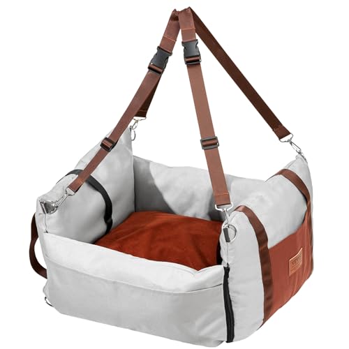 Vevor Dog Booster Car Seat Pet Car Seat For Small Dog Up To 25Lbs Gray