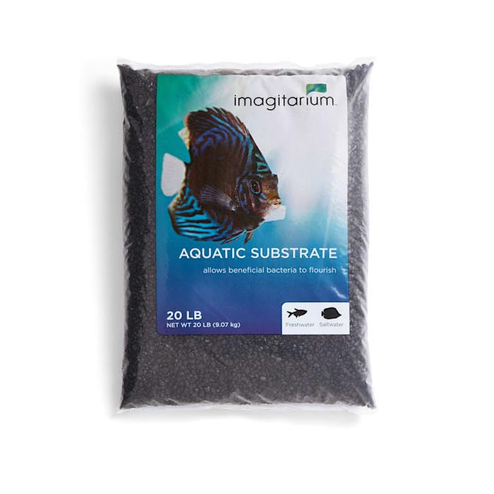Imagitarium Frosted Black Aquarium Gravel Substrate, 20 Lbs.