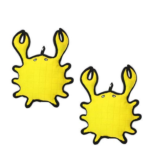 TUFFY - 2 Pack Original : Crab Dog Toy : : Ultra Durable Plush Toy with Multiple Layers & Reinforced Seams, Washable and Floats,