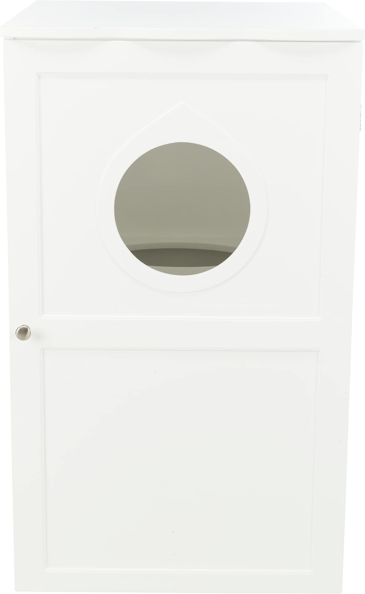 Trixie 2-Story Furniture Style Litter Box Enclosure And Pet Home, Hidden Cat Litter Box, White