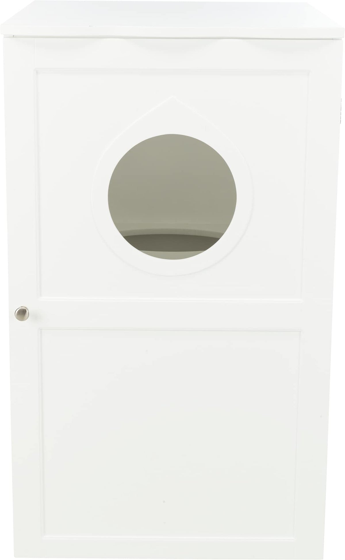 Trixie 2-Story Furniture Style Litter Box Enclosure And Pet Home, Hidden Cat Litter Box, White