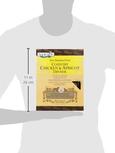 Addiction Country Chicken & Apricot Air-Dried Grain-Free Dog Food - Complete Meal or Topper with Natural Ingredients for Digesti