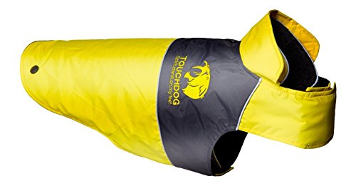 Touchdog Lightening-Shield Waterproof 2-In-1 Convertible Dog Jacket With Blackshark Technology  Black - Small