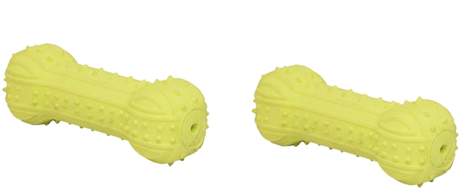 Woofy New Squeak Toy for Puppy Dumbbell Chew Toy Pack of 2