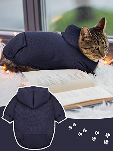 Syhood 4-Piece Small Dog Sweater Set - Dog Hoodie Clothes With Hat For Small Dogs, Chihuahua, Winter Warm Hoodies & Coat Sweater