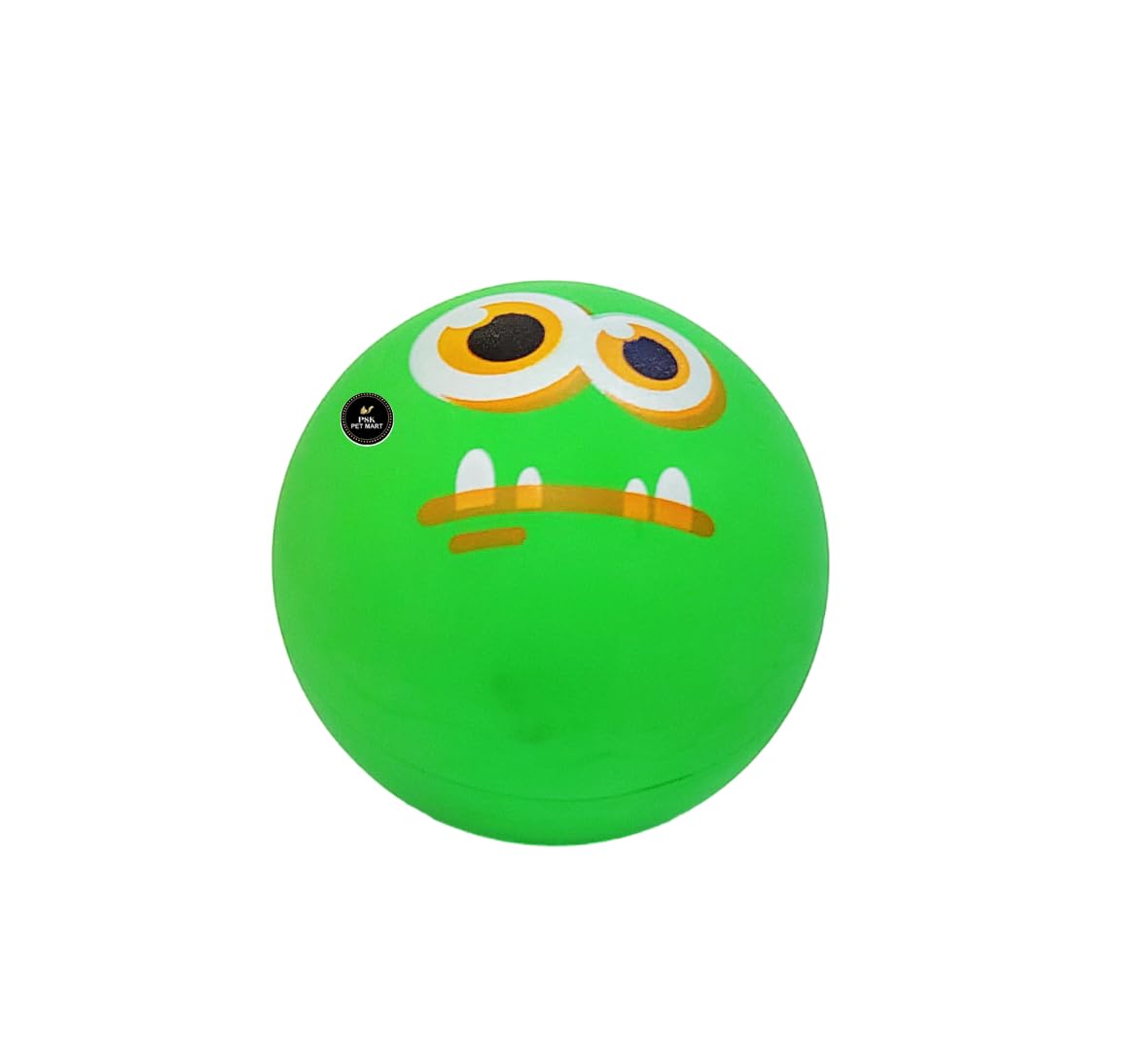 PSK PET MART High Bounce Natural Rubber Dog Balls (2 Pack High Bounce Smoothie) (60mm) Monster Face Squeaky Dog Toy Ball