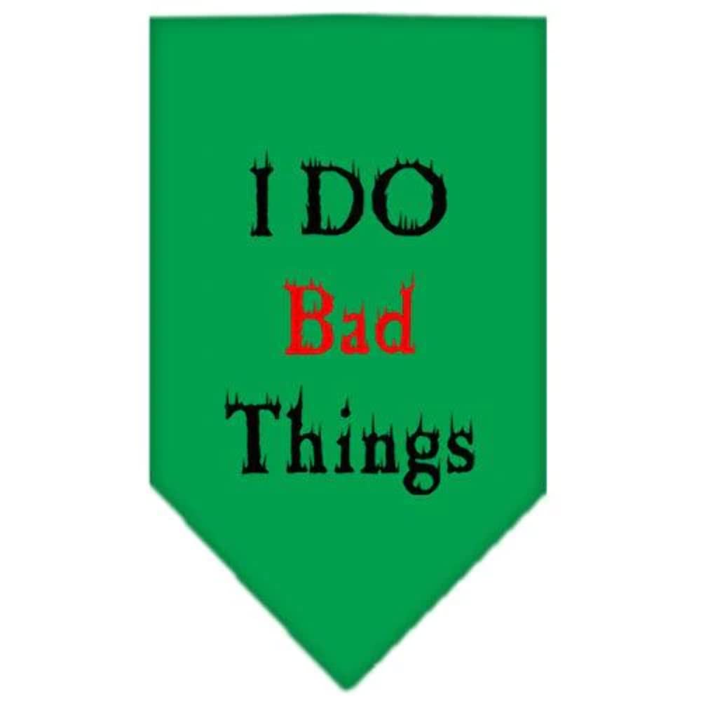 Mirage Pet Products I Do Bad Things Screen Print Bandana for Pets, Small, White